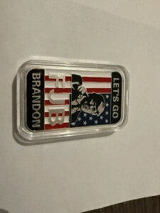 2024-Trump-FJB Let�fs Go Brandon �n���h�G�i���� 1�I���X �V���o�[�t���b�O�A�[�g�o�[ .999 ????