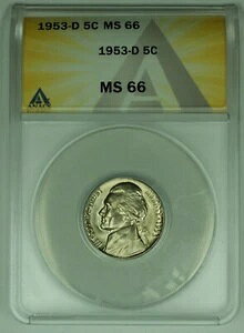 1953-D WFt@[\jbP 5C ANACS MS 66 (52) A