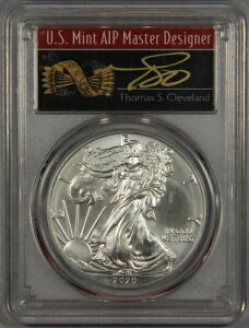 2020�N �V���o�[�C�[�O���h�� PCGS MS70 �t�@�[�X�g�X�g���C�N /1000 �g�[�}�X�E�N���[�u�����h �T�C������ $1
