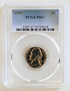 PR67 1955NWFt@[\jbP PCGSO[h US 5C v[t P-MINT EXACT RC1