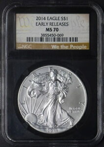 2014�N �A�����J�� �V���o�[ �C�[�O�� - NGC MS70 ER - We the People ���x�� - ?COINGIANTS?
