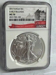 2017�N �A�����J�� �V���o�[ �C�[�O�� NGC MS70 �A�[���[�����[�X ���b�h���x�� #185