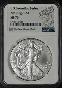 2023�N �A�����J�� �V���o�[ �C�[�O�� - NGC MS70 - 7K �R�[�h���X�d���H�� - ?COINGIANTS?