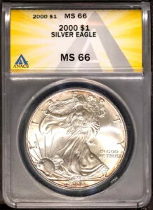 2000N 1h݃AJC[O MS 66 ANACS # 7726096 + {[iX