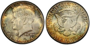 �g�[�����H�ς� 1964�N P �V���o�[ MS 65 �W���� F �P�l�f�B �V���o�[ �n�[�t�h�� PCGS �O���[�h 305