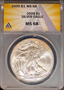 2009年 1ドル銀貨アメリカンイーグル MS 68 ANACS # 7673864