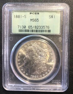 1881-S ���[�K�� �V���o�[ �_���[ PCGS �O���[�h MS65 ������ ���O���[�h!