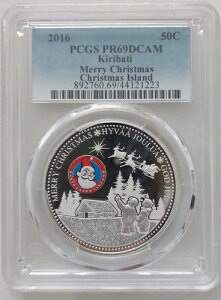 �L���o�X �V���o�[ �v���[�t 50 �Z���g �R�C�� 2016 �N �N���X�}�X �A�C�����h PCGS PR69 �g�b�v ??