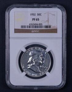 1952�N �t�����N���� �n�[�t�_���[ 90% �� 50�Z���g NGC PF65 �v���[�t RB005
