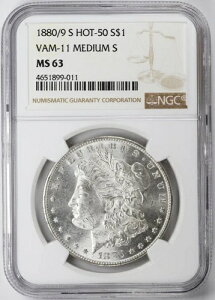 1880/9-S ���[�K�� �V���o�[ �_���[ Vam-11 �~�f�B�A�� S NGC MS63 $1 �I�[�o�[�f�[�g 1880-S