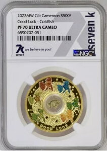 7k Metals Good Luck Goldfish 14�O���� .999 �V���o�[ PF70 UC 2022 ���s�����킸�� 999��!