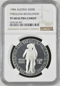 1984NI[XgA 500VO `Av - NGC PF 68 UC