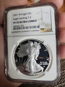 2021 W �v���[�t �A�����J�� �V���o�[ �C�[�O�� �^�C�v 2 PF70 NGC W/ OGP �ᒒ������