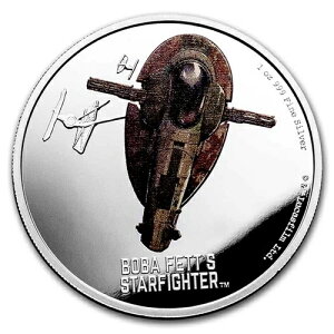 ニウエ - 2022年 - 1オンス シルバー プルーフコイン - スターウォーズ - ボバ・フェットのスターファイター