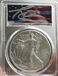 2020-S アメリカンシルバーイーグル トーマス・クリーブランド PCGS MS70 FS フラッグ 1/100