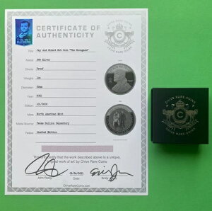 �`���C�u�E�W�F�C���T�C�����g�E�{�u�u�X�k�[�K���Y�v�V���o�[�R�C�� 1�I���X 2021�N COA�t�� (#101/2000) ��z