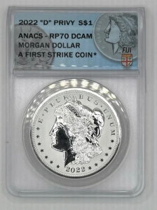 2022�N D �����K�� �V���o�[ �_���[ - ANACS - RP 70 - �t�@�[�X�g �X�g���C�N - ���o�[�X �v���[�t $1