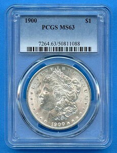 1900 P PCGS MS63 �����K����� 1�h�� �č������ǔ��s �R�C�� 1900-P MS-63 �u���X�g�z���C�g