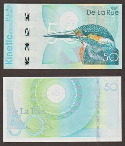 De la Rue eXgm[g - 50 jbgAKingfisherAKinetic StarchromeAUNC