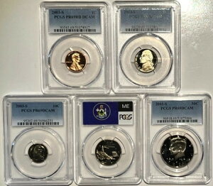 ? 2003-S �v���[�t�Z�b�g 5���Z�b�g �R�C�� �V�i�Ӓ�ς� PCGS PR69 DCAM �M�t�g�ɍœK
