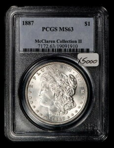 1887N 1h K - }N[ERNV II - PCGS MS 63 - SKU-X5000
