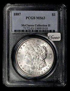 1887N 1h K - }N[ERNV II - PCGS MS 63 - SKU-X5000