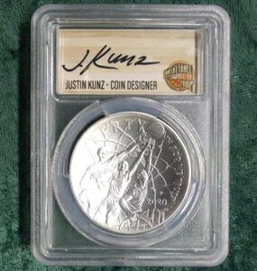2020�N PCGS MS 70 �o�X�P�b�g�{�[���a������V���o�[�h���A�W���X�e�B���E�N���c���M���x��