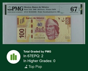 [�g�b�v�|�b�v] ���L�V�R 100�y�\ 2009 P124 PMG 67 SUPERB GEM UNC EPQ FANCY S/N 888 END