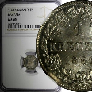 �h�C�c���B �o�C�G���� ��� 1861�N 1�N���C�c�@�[ NGC MS65 BU �ǍD�ȐF�� KM# 858 (33)