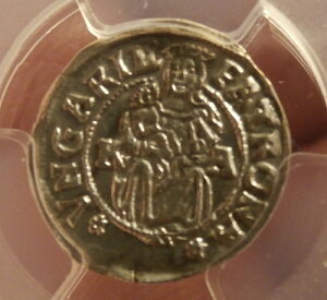ハンガリー PCGS 1526-KA デナール銀貨 ルイ14世 UNC 詳細 P-214