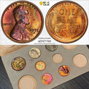 MS65RB 1955-D 1�Z���g �����J�[�� �E�B�[�g �Z���g�APCGS �Z�L���A - ���ꂢ�ȃ~���g�Z�b�g �g�[��