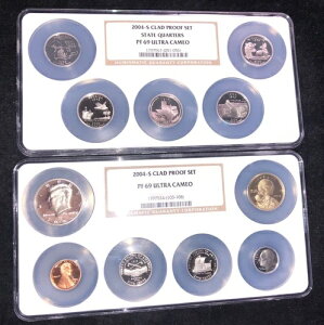 2004-S 90% �V���o�[ �v���[�t�Z�b�g NGC PF 69 �E���g���J���I �t�� 2 �X���u�Z�b�g