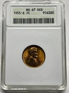 1955-S J[Zg/yj[ 1Zg MS67 RED ANACS X[z_[