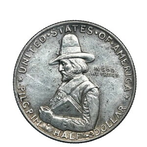 1920年 巡礼者300周年記念 米国銀貨ハーフドル硬貨#2