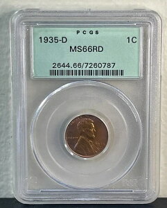 1935-D �����J�[�� �E�B�[�g �Z���g PCGS MS66RD OGH �I�[���h�O���[���z���_�[ (bin9789U)