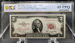 1953N C $2 AJO@ʉ bhV[ PCGS 65 PPQ GEM UNC