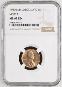 1960-D/D ���[�W �f�C�g �Z���g 1C - VP-013 - NGC MS 63 RD - �_�u�� �~���g �}�[�N!