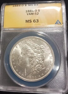1884 O モーガン ドル *明るい白 *魅力的* MS 63 VAM 52 1 高値!