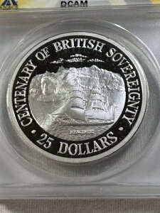 1988年 クック諸島 独立100周年記念 25ドル ANACSによるPR 70 DCAMグレード