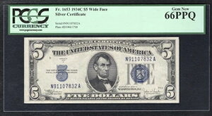 FR 1653 1934-C 5h ChtFCX Vo[ ؖt m[g PCGS  -66PPQ