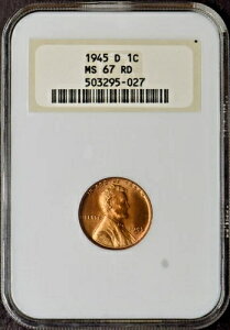 1945-D �����J�[���E�E�B�[�g�E�Z���g - NGC MS67 RD - Gen 5 �I�[���h�E�t�@�b�e�B�E�z���_�[ - ?COINGIANTS?