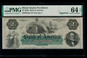 AC �p�~ 1860 �N�� $2 �o���N�E�I�u�E�A�����J�A���[�h�A�C�����h�B�v���r�f���X PMG 64 EPQ
