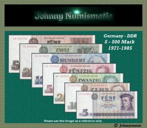 �h�C�c - DDR 5 - 500 �}�[�N 1971 - 1985 UNC