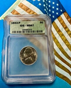 1943-P �V���o�[ �펞�� �W�F�t�@�[�\�� �j�b�P�� MS-67 ICG �v���O���[�h �������R�C��