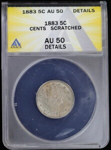 1883N 5C oeB "V" jbP ANACS AU 50 ڍ