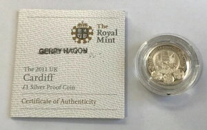 Simply-Coins~ 2011�N �V���o�[�v���[�t �J�[�f�B�t ���� 1�|���h�R�C�� COA�t��