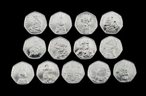 2016年、2017年、2018年 新品 未流通 ビアトリクス・ポター 50ペンス硬貨 フルセット