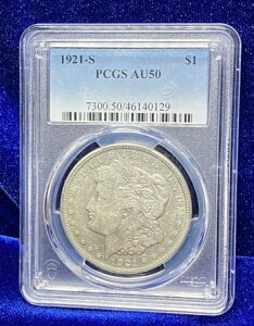 1921-S 1h K PCGS AU 50