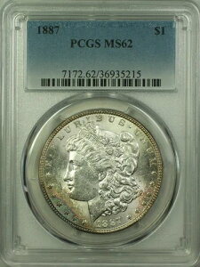 1887�N �����K�� �V���o�[�h�� 1�h���R�C�� PCGS MS-62 ���C�g�g�[�� (20) (I)