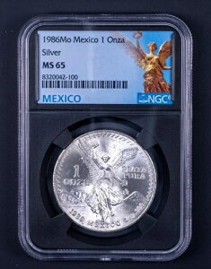 1986N-Mo LVR x^bh 1 IU 1IX .999  MS65 NGC (ubNRA) RB100